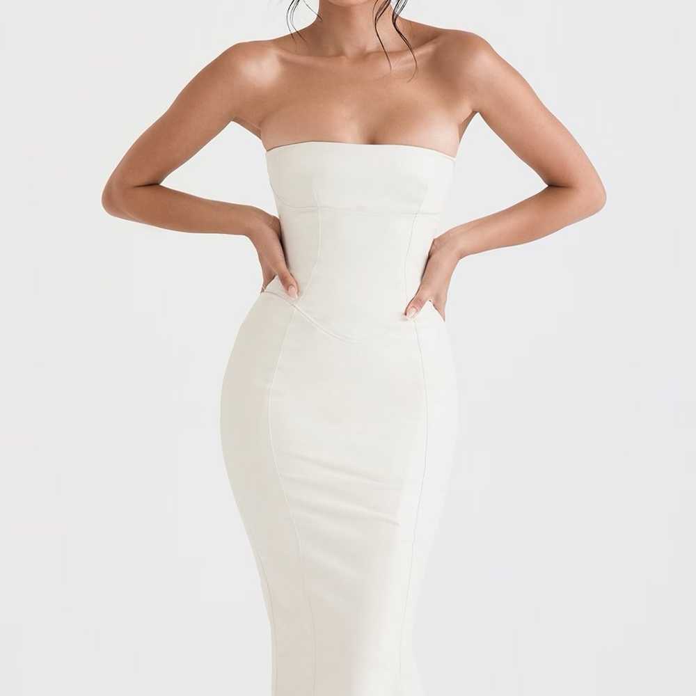 House of CB CAMILLA IVORY VEGAN LEATHER STRAPLESS… - image 6