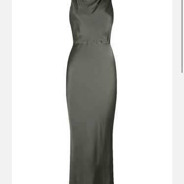 SHONA JOY LA LUNE HIGH NECK MIDI DRESS - image 1