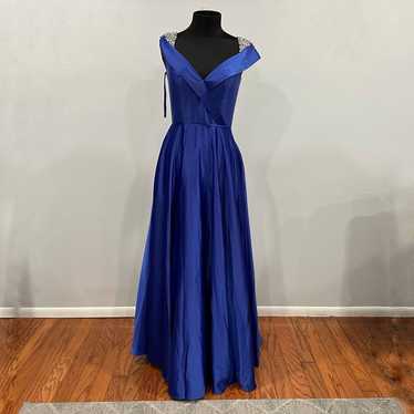 Mac Duggal 49239 Cobalt Blue Cap Sleeve Gown 4 - image 1