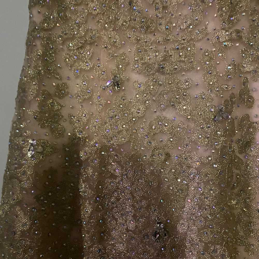 Champagne Pink Gold Sequin Gown - image 3