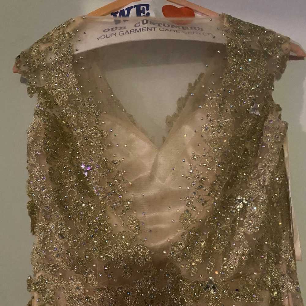 Champagne Pink Gold Sequin Gown - image 7