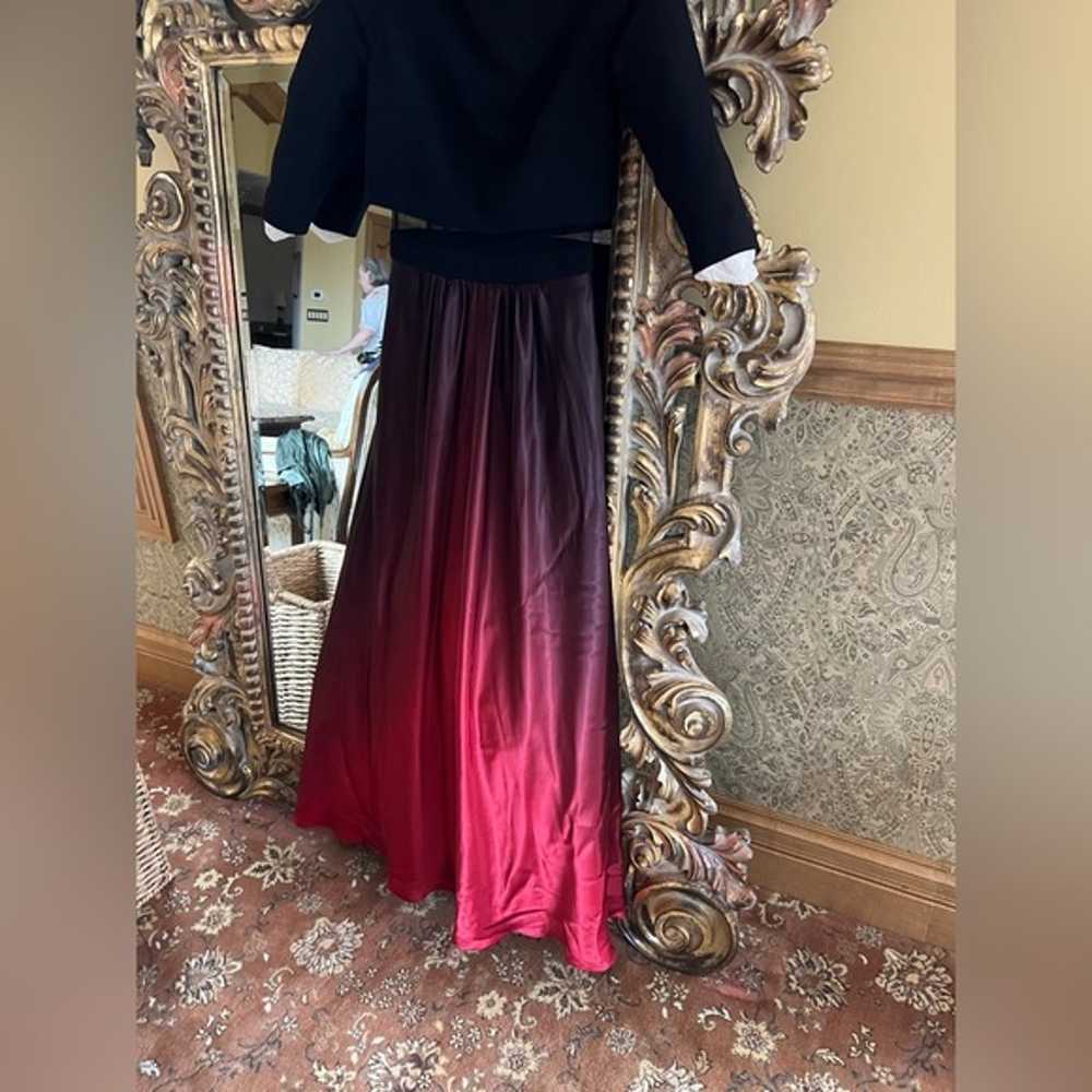 Aqua black and red ombré gown size 4 - image 2