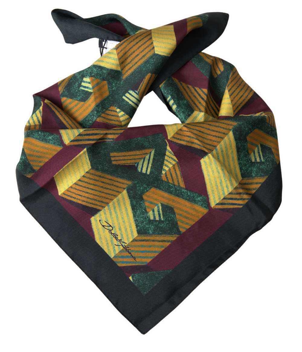 Dolce & Gabbana Elegant Multicolor Silk Men's Squ… - image 3