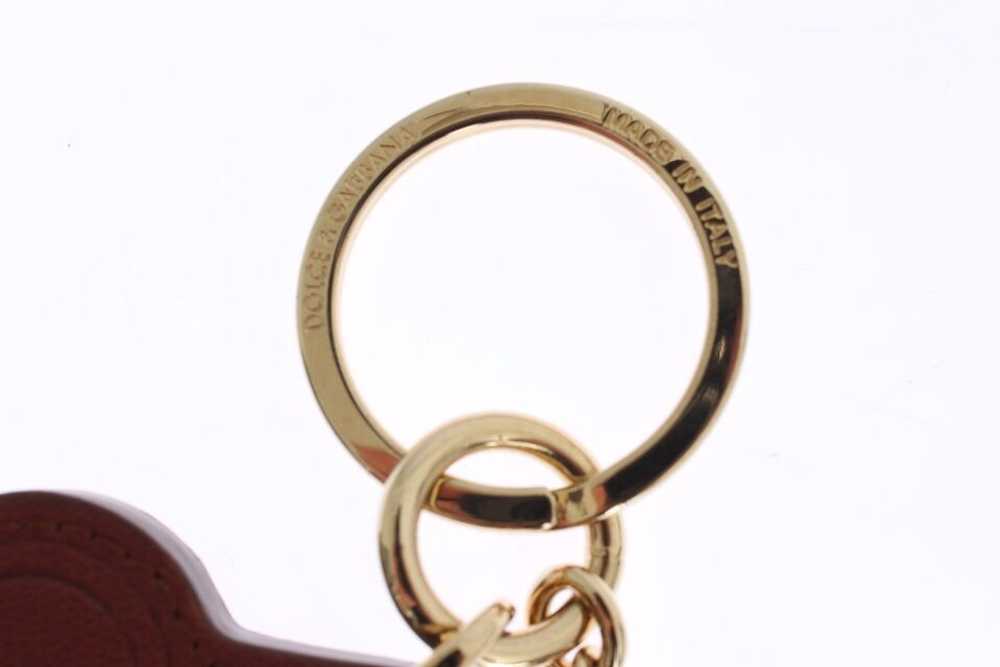 Dolce & Gabbana Elegant Brown Leather Keychain wi… - image 2