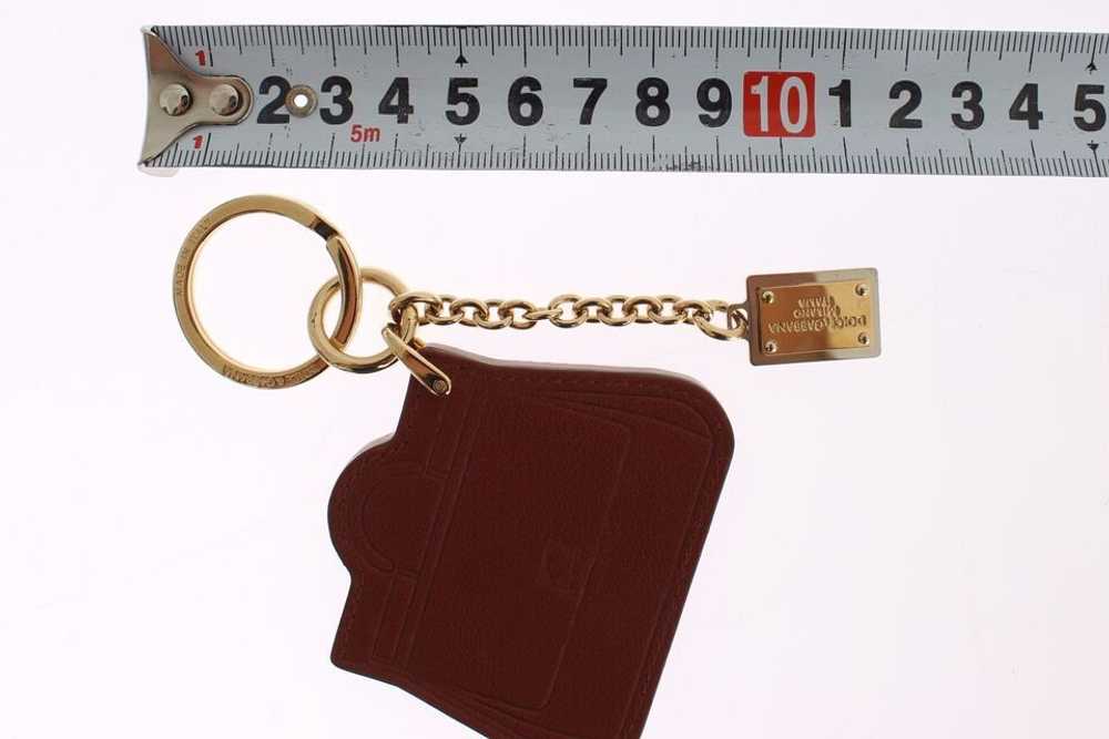 Dolce & Gabbana Elegant Brown Leather Keychain wi… - image 3