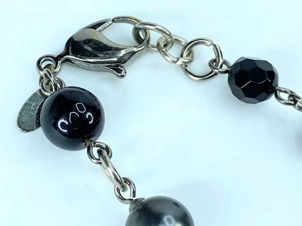 Chanel 09V Jumbo CC Black Pearl x Silver Chain Br… - image 5