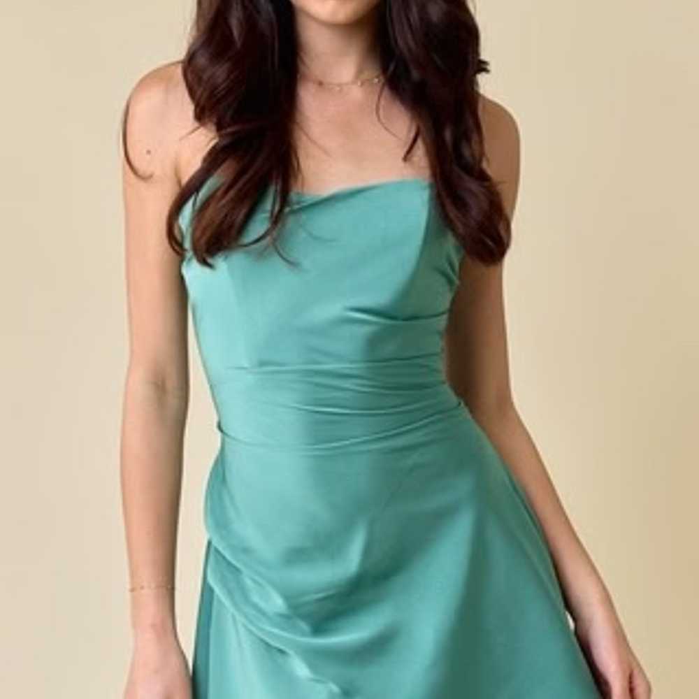 HOUSE OF CB 'Jasmine' Jade Draped Strapless Corse… - image 9