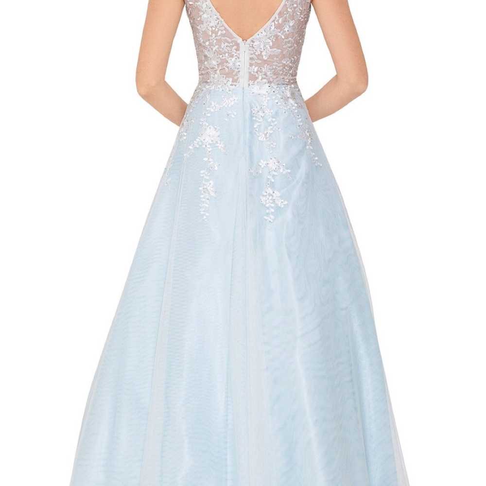 Embroidered Sleeveless Ballgown - image 2