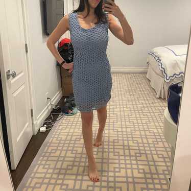 Catherine malandrino light blue crotchet dress