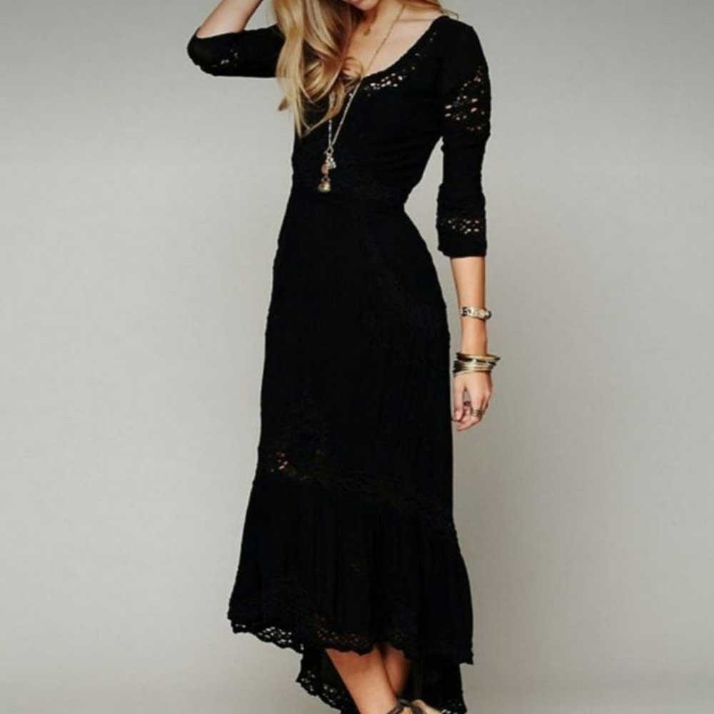 Free People Mexican Wedding Black Dress - image 5