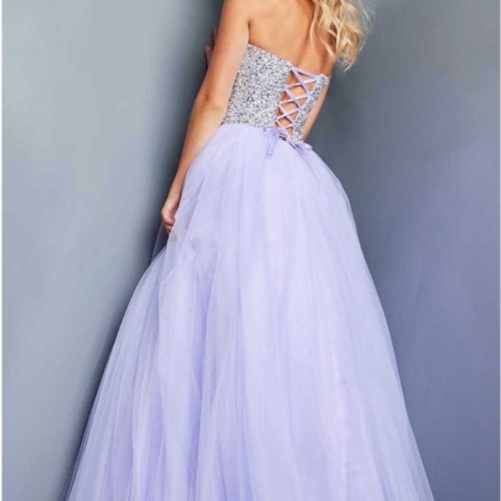 Jovani Lavender Strapless Gown - image 2