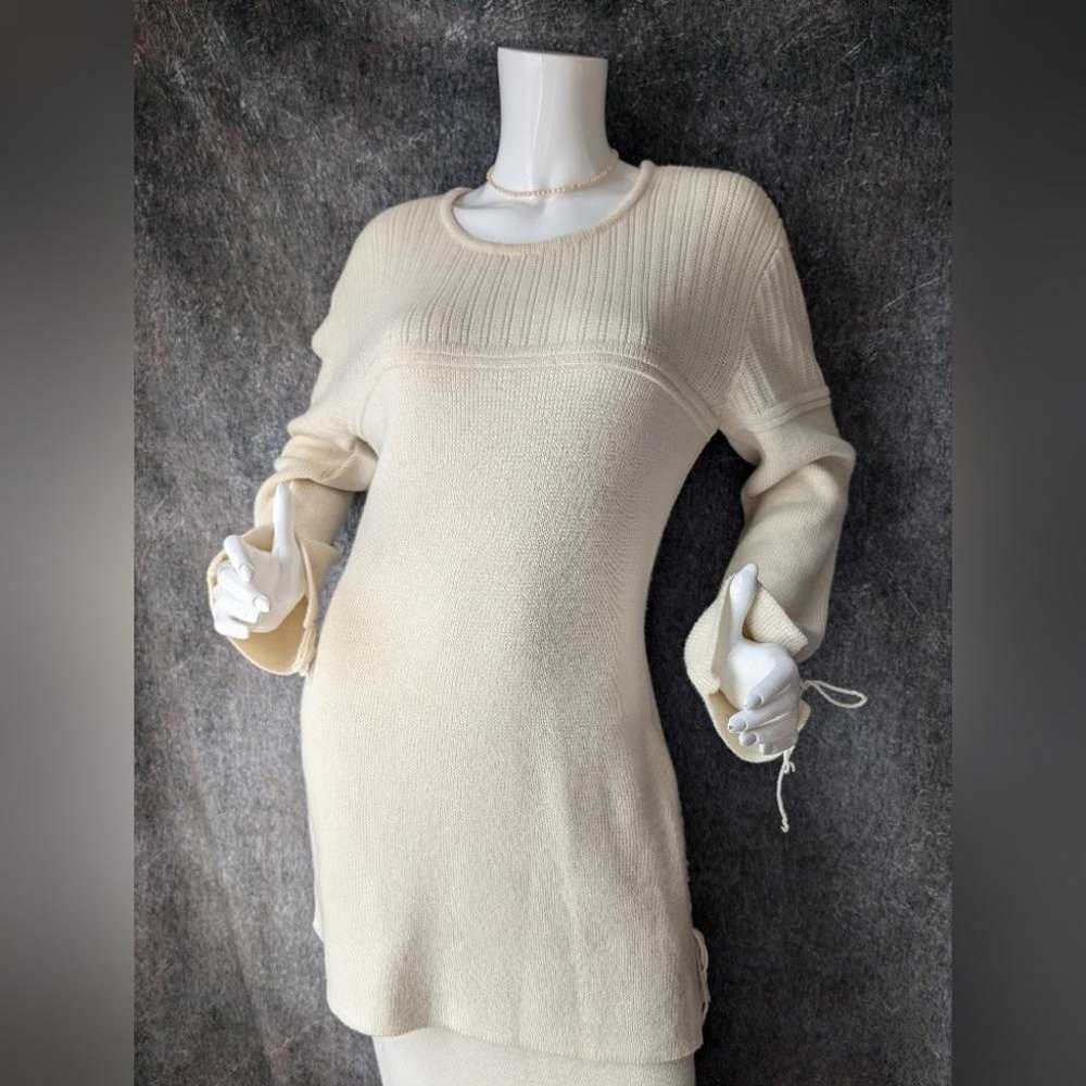 Vintage Wool Ivory Sweater Skirt Set - image 2