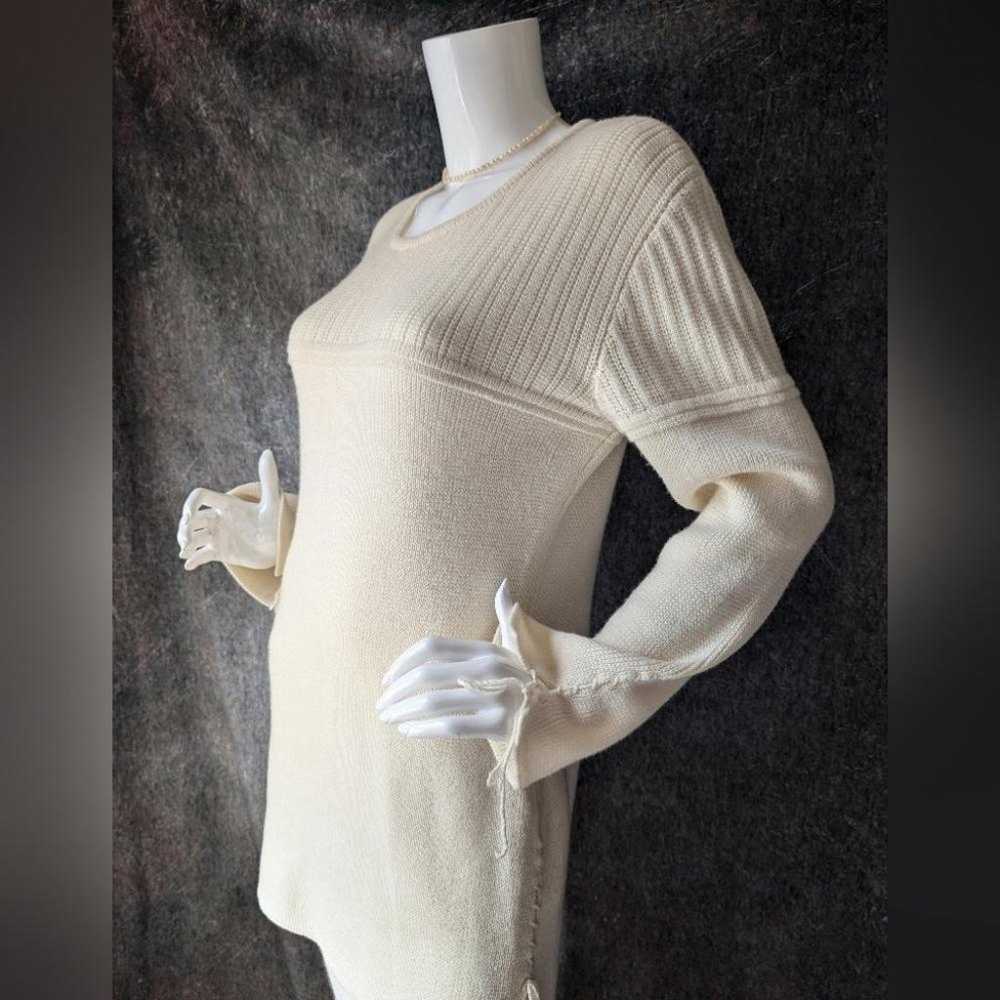 Vintage Wool Ivory Sweater Skirt Set - image 3