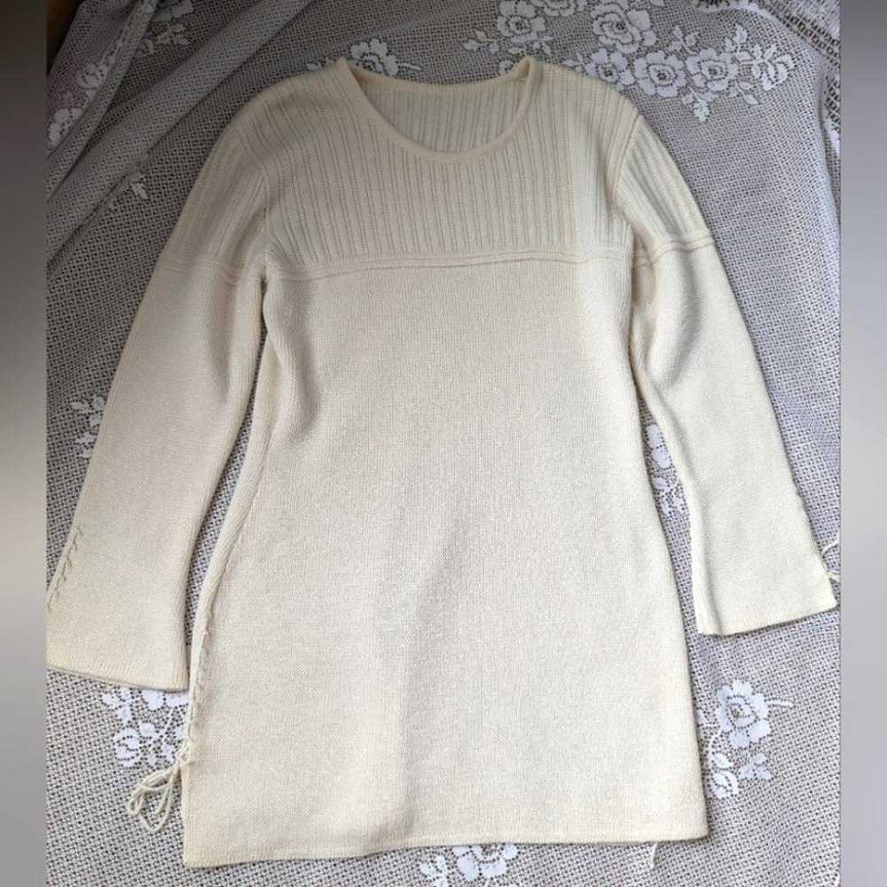 Vintage Wool Ivory Sweater Skirt Set - image 7