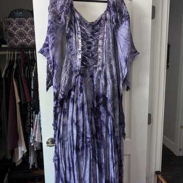 Purple tie dye dress