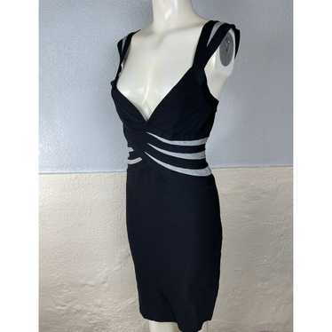 Herve Leger V Neck Bandage Cocktail Dress Medium … - image 1