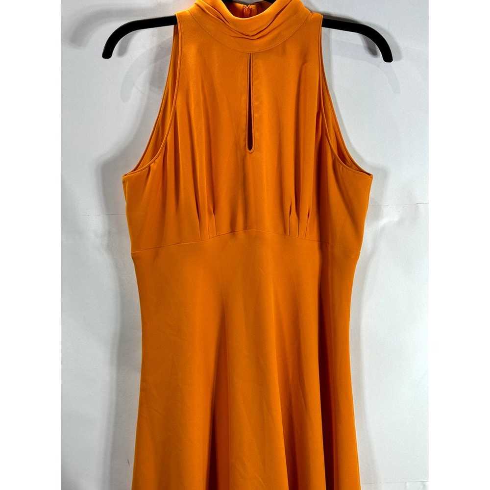 KAREN MILLEN Women's Orange Ruched Mock-Neck Slee… - image 6