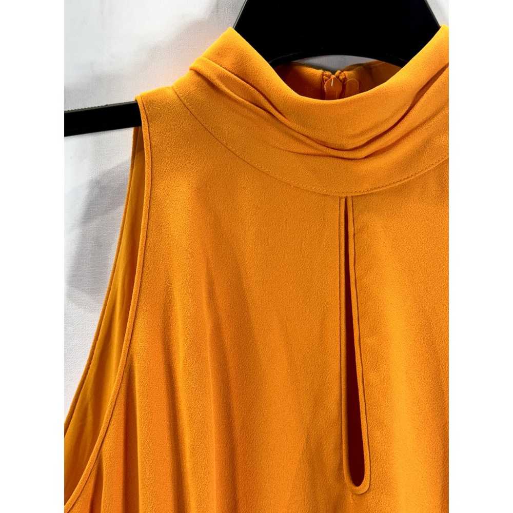 KAREN MILLEN Women's Orange Ruched Mock-Neck Slee… - image 7