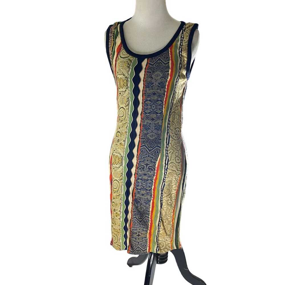 RARE Coogi Nouveau Vibrant Multi Color Dress Wome… - image 1