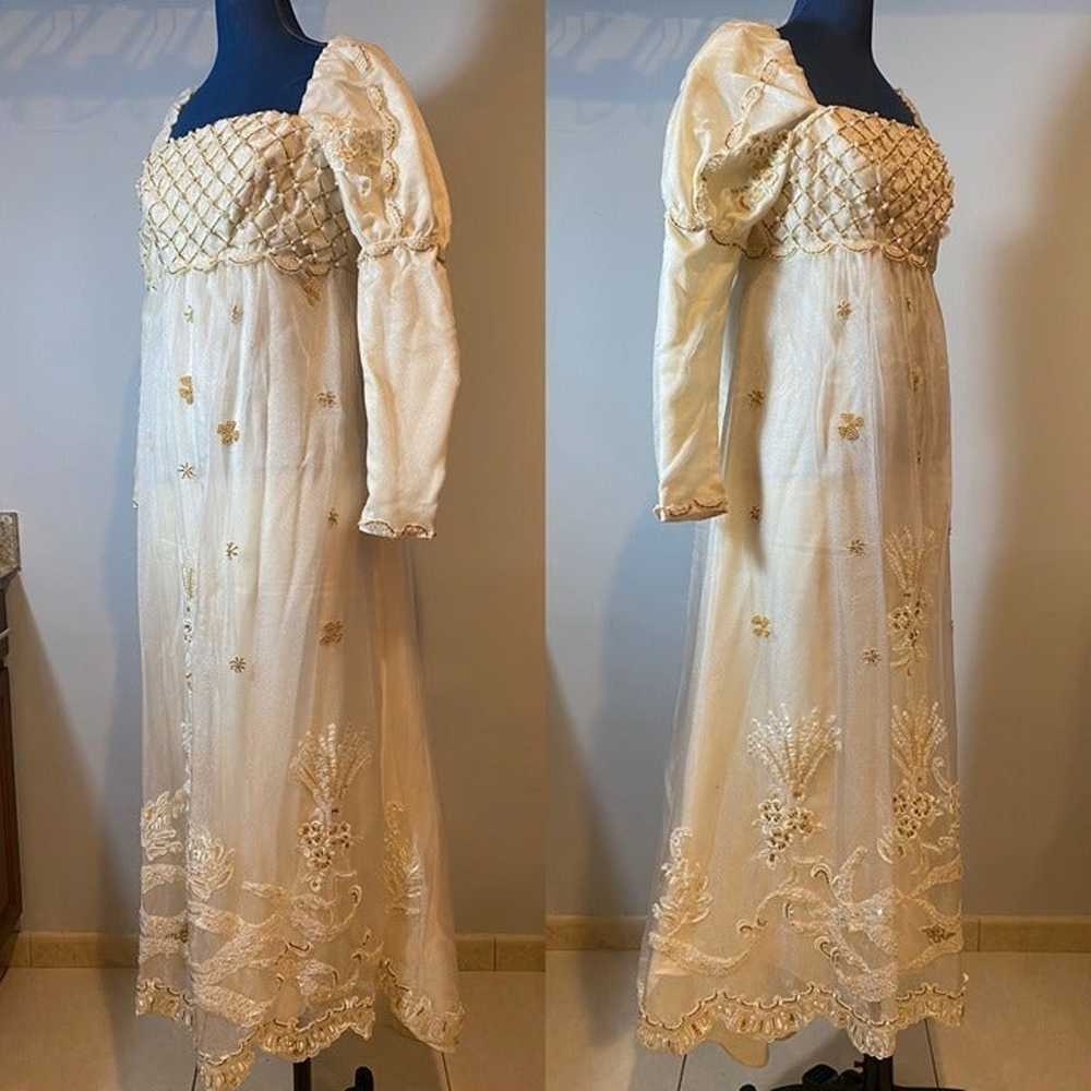 Custom Handmade Wedding Dress, Off-White & Gold, … - image 1