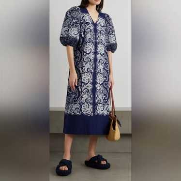 SEA New York Theodora Embroidered Dress Blue