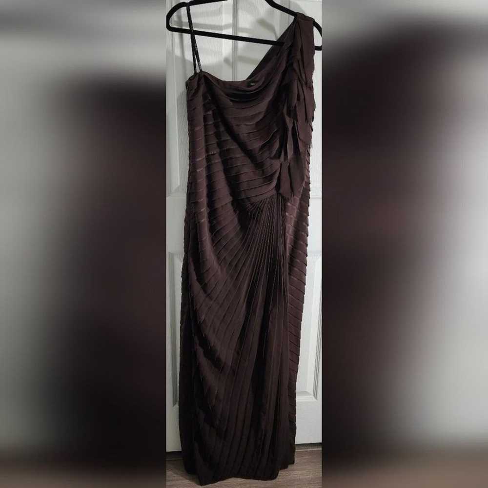 Tadashi Shoji choco brown all around pleated  ful… - image 2