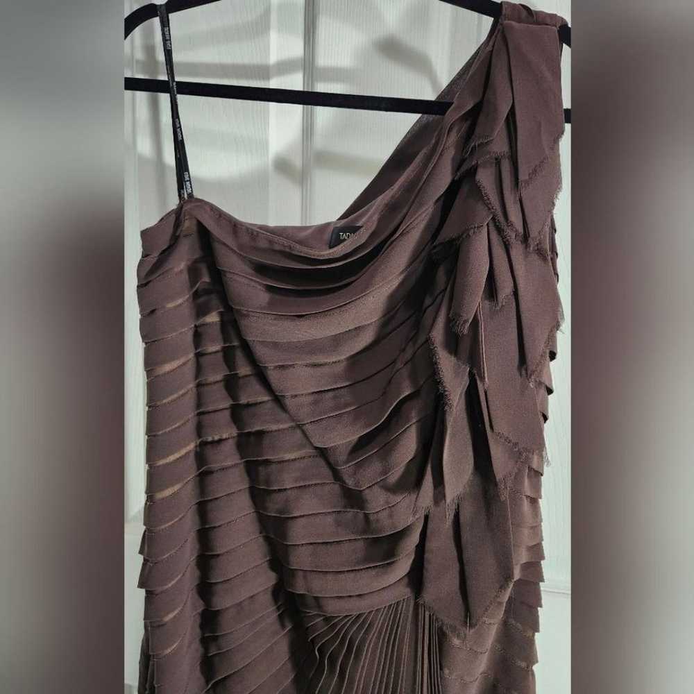 Tadashi Shoji choco brown all around pleated  ful… - image 3