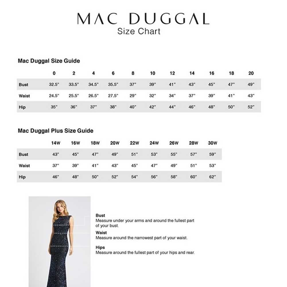 MAC DUGGAL Slate Blue Sequin Puff Sleeve Surplice… - image 11