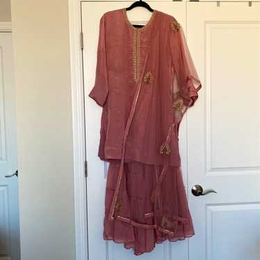 Pink salwar kameez three piece dress