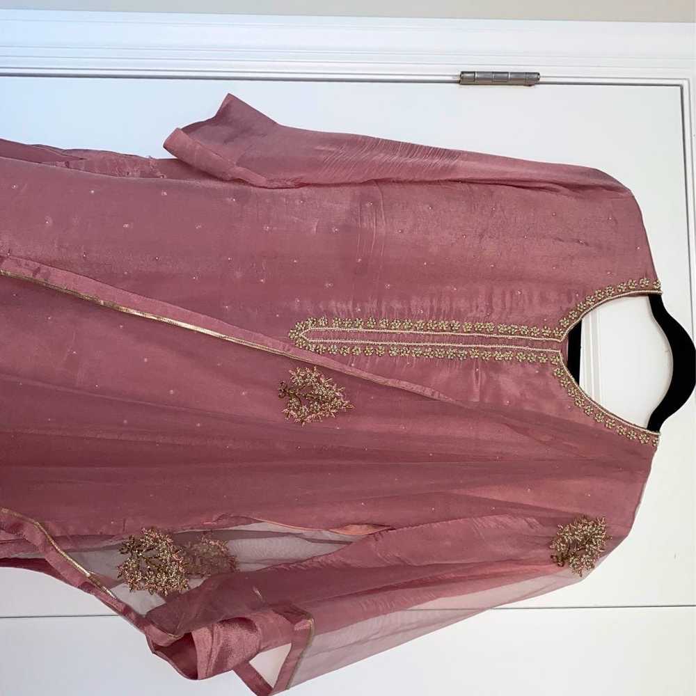 Pink salwar kameez three piece dress - image 2