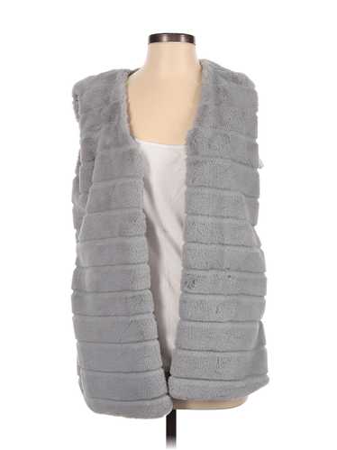 Echo Women Gray Faux Fur Vest S - image 1