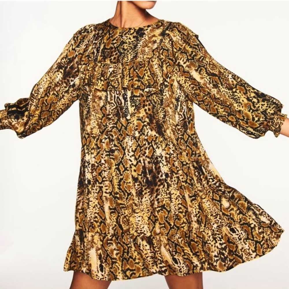 Ba&sh Sym snake print babydoll dress - image 1