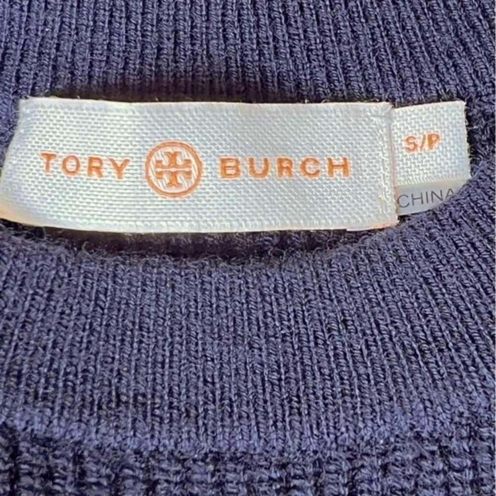 Tory Burch Ashley Navy Ruffled Sleeve Sweater Dre… - image 11