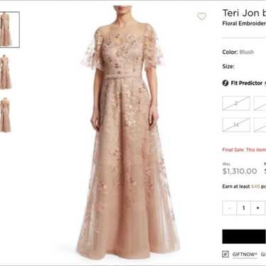 Teri Jon embroidered gown