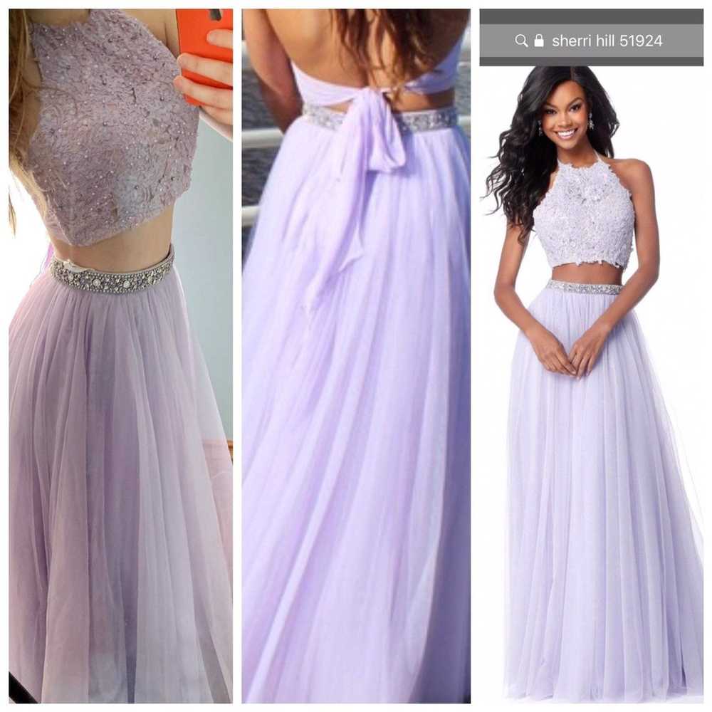 Sherri Hill Lilac Size 4 Gown - image 1