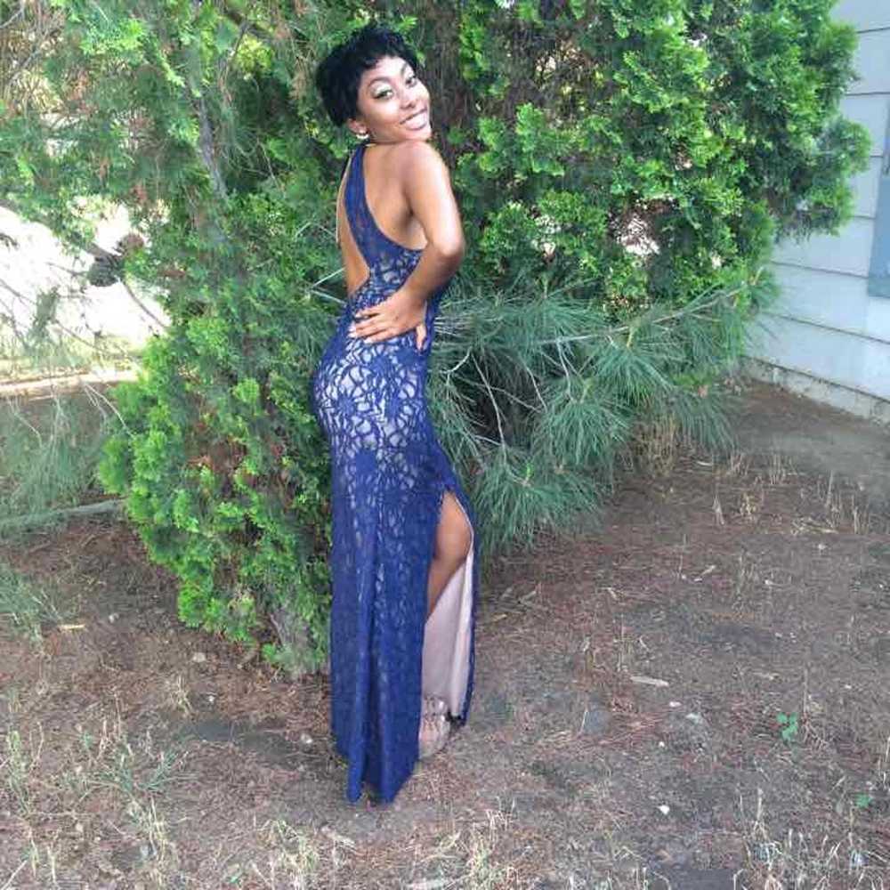 Navy Blue Prom Dress - image 3