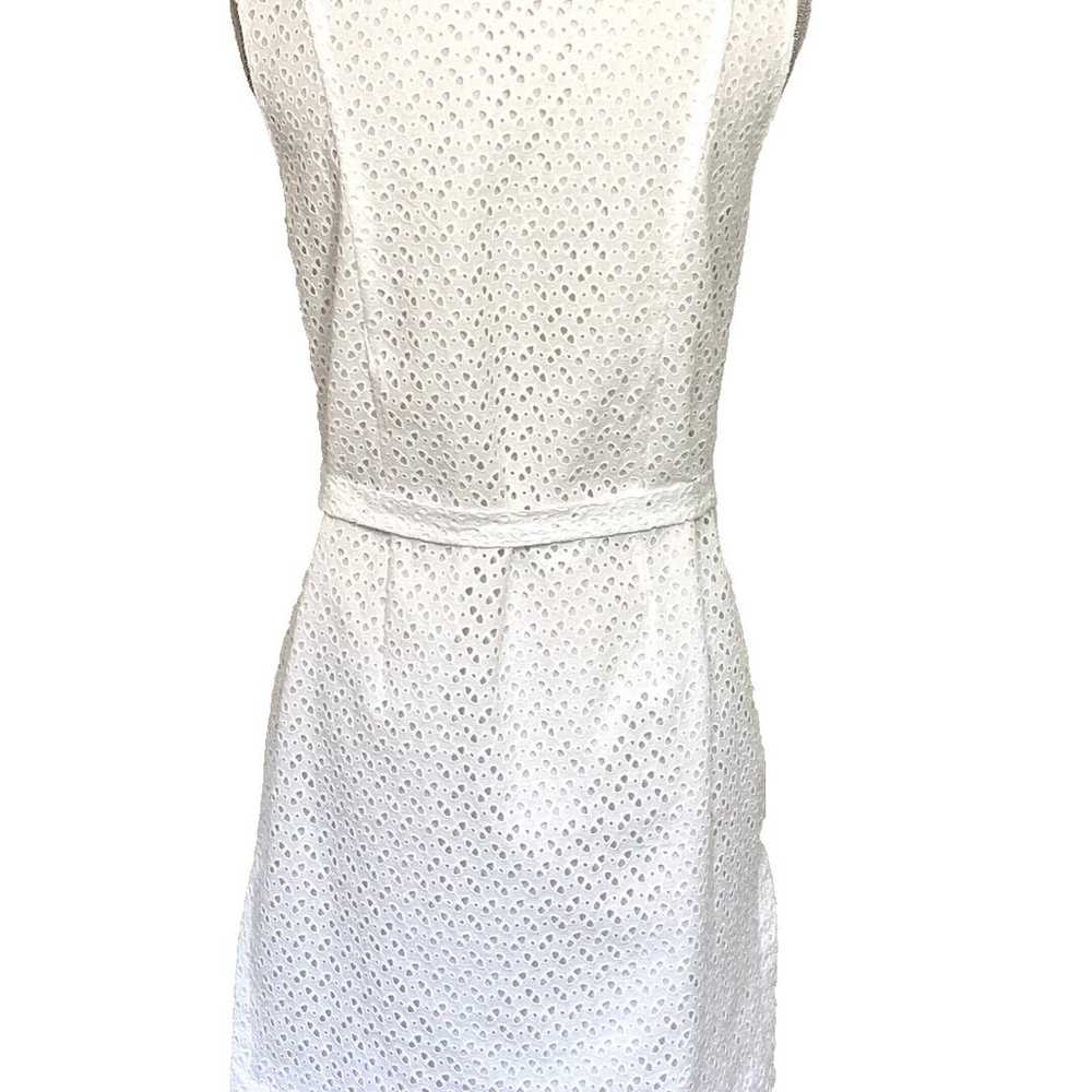 PRADA White Eyelet Sleeveless Dress Size 44 - image 8