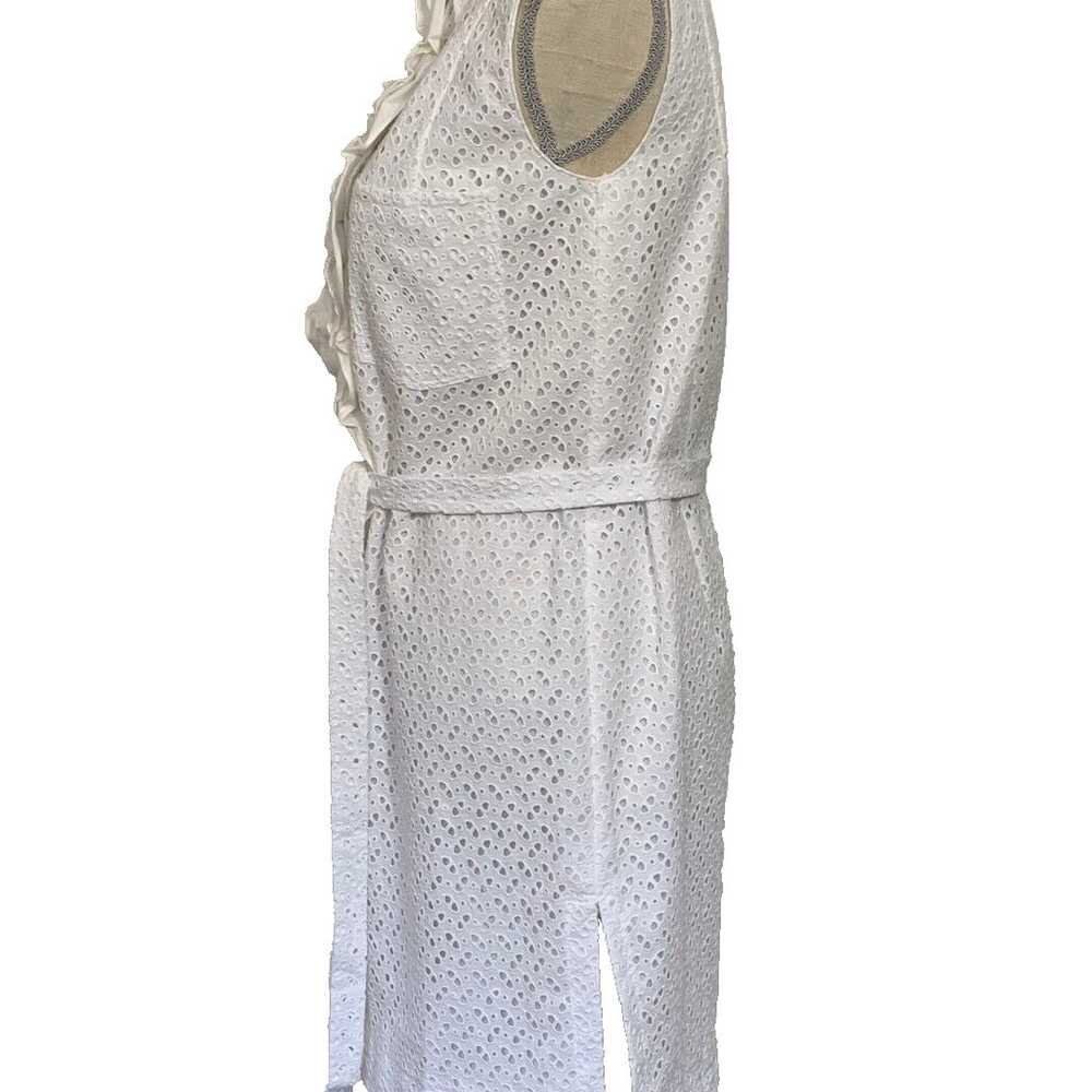 PRADA White Eyelet Sleeveless Dress Size 44 - image 9