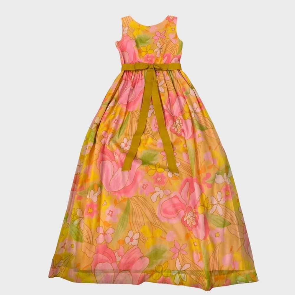 Vintage Malia Honolulu Pink Green Yellow Flowy Fl… - image 2