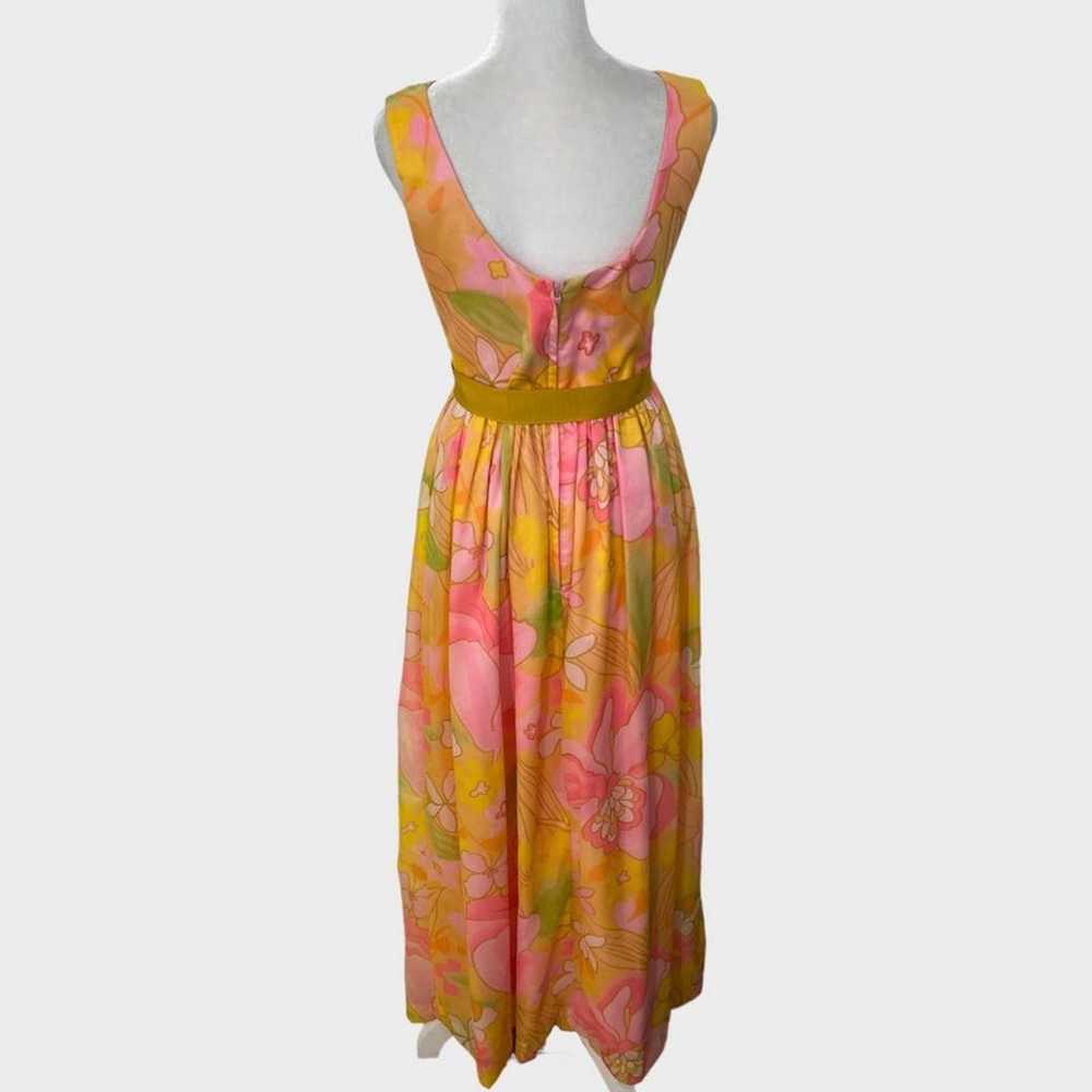 Vintage Malia Honolulu Pink Green Yellow Flowy Fl… - image 4