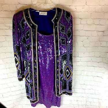 Judith Ann purple and silver 2 pc set