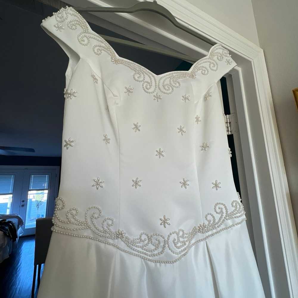 Cinderella dress White Scallop Off The Shoulder B… - image 3