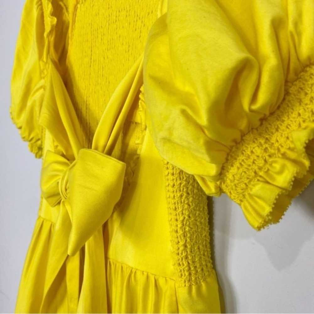 Alice  + Olivia Elizabeth Puff Sleeve Sz 8 Yellow - image 11