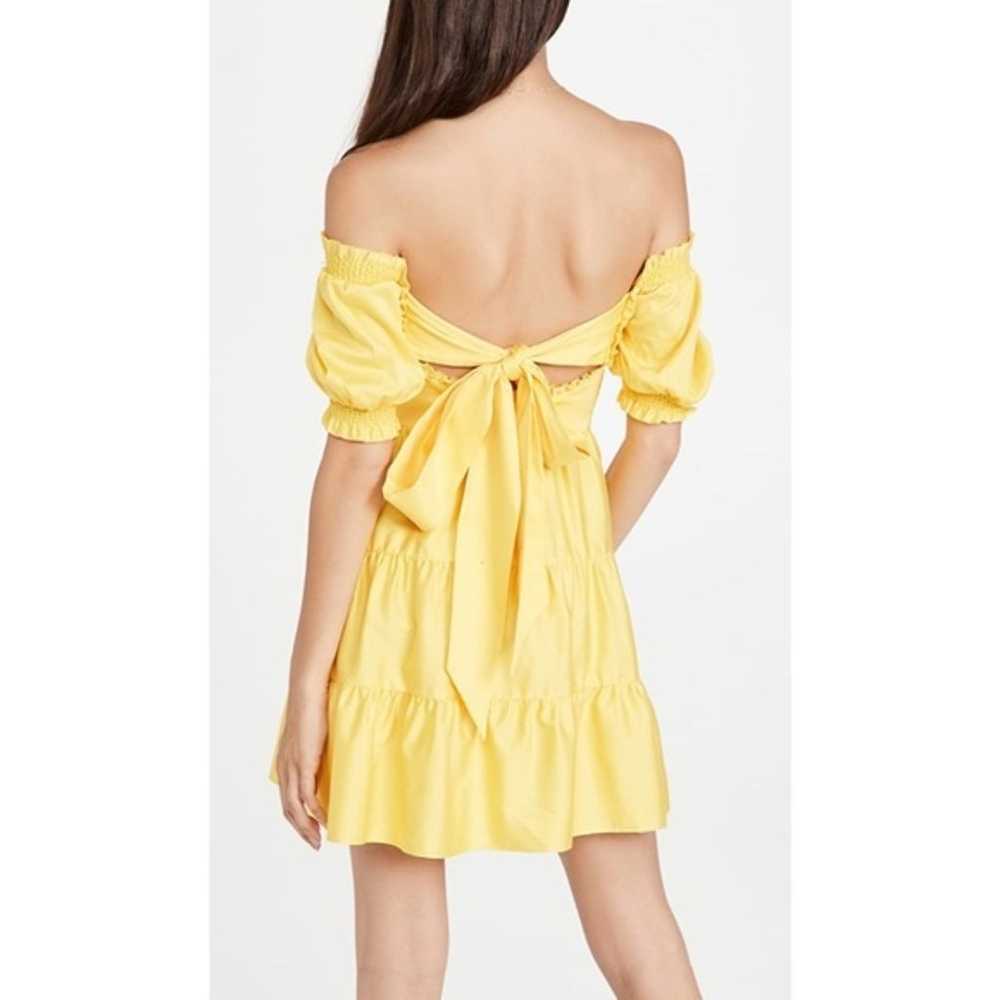 Alice  + Olivia Elizabeth Puff Sleeve Sz 8 Yellow - image 3