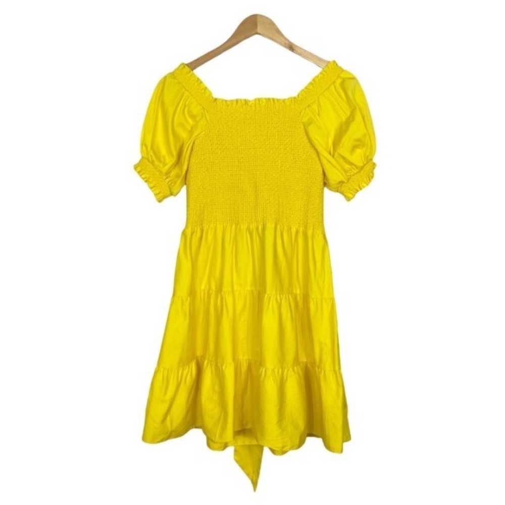 Alice  + Olivia Elizabeth Puff Sleeve Sz 8 Yellow - image 4