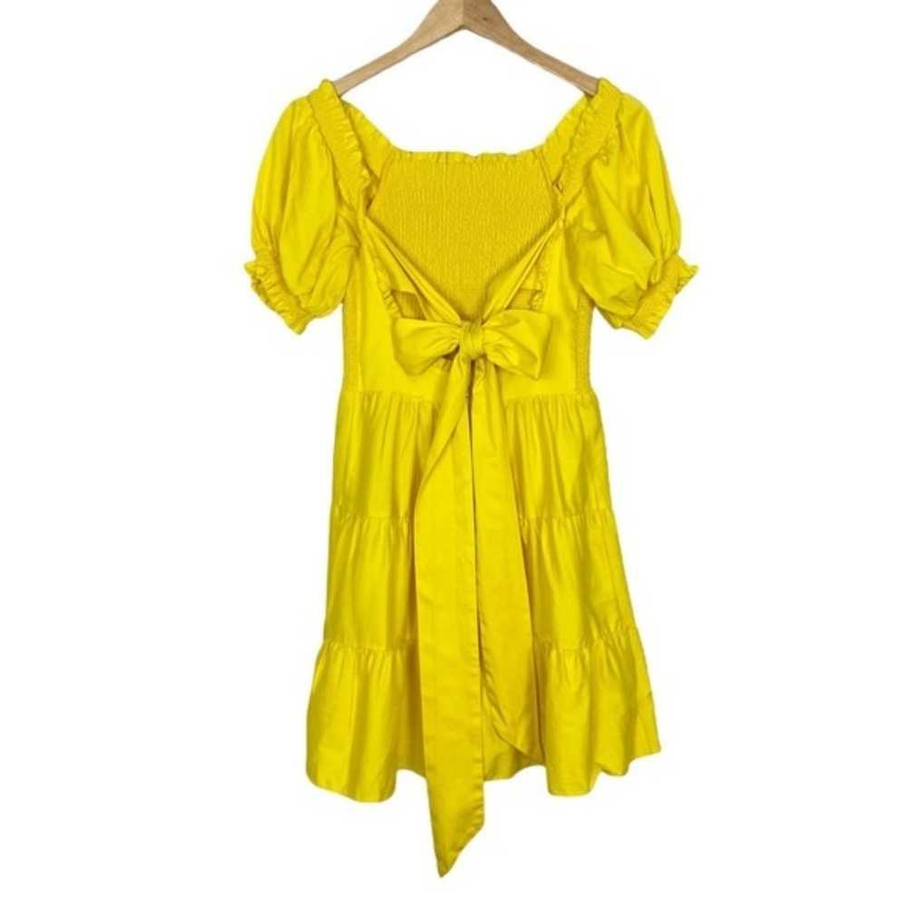 Alice  + Olivia Elizabeth Puff Sleeve Sz 8 Yellow - image 5