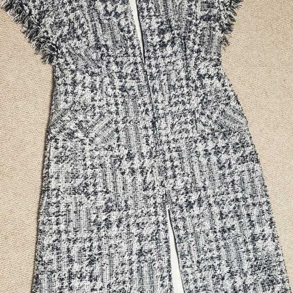 Rene Tweed Houndstooth Dress with Double Zip Vest - image 3