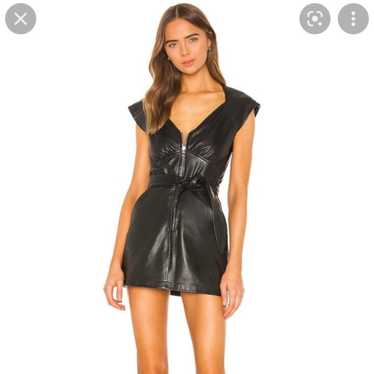 MARISSA WEBB black leather ryland dress - image 1