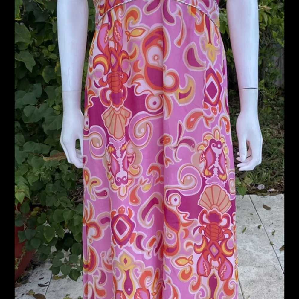 Lilly Pulitzer rare, chiffon gown, 12 - image 2