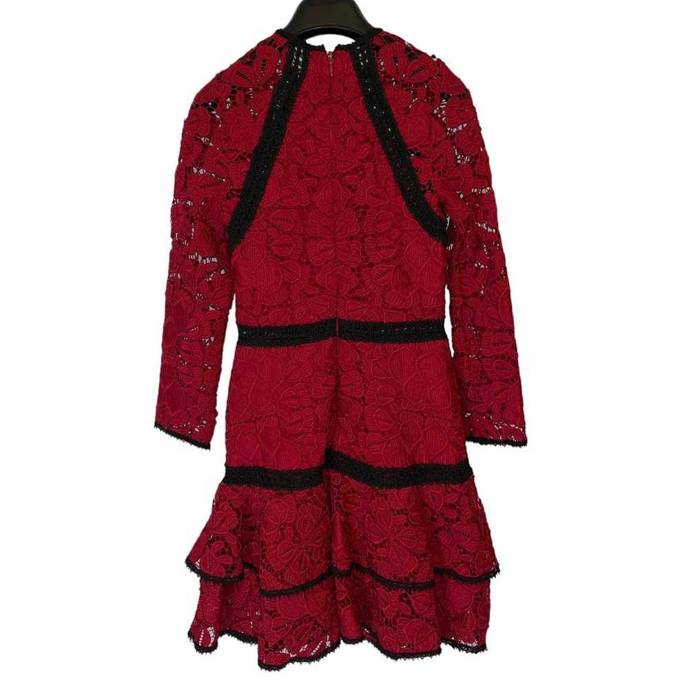 Alexis Kharis Mini Lace Long SLeeve Ruffle Dress … - image 2